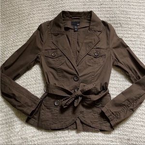 🍂H&M SIZE 4 BROWN UTILITY JACKET